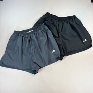 2 BOA Running Shorts Women Medium Black Charcoal Side Split Inner Brief Running